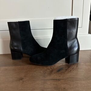 Donald J Pliner Women Cherie Suede Leather Booties Ankle Boot Black 6.5 NEW $238